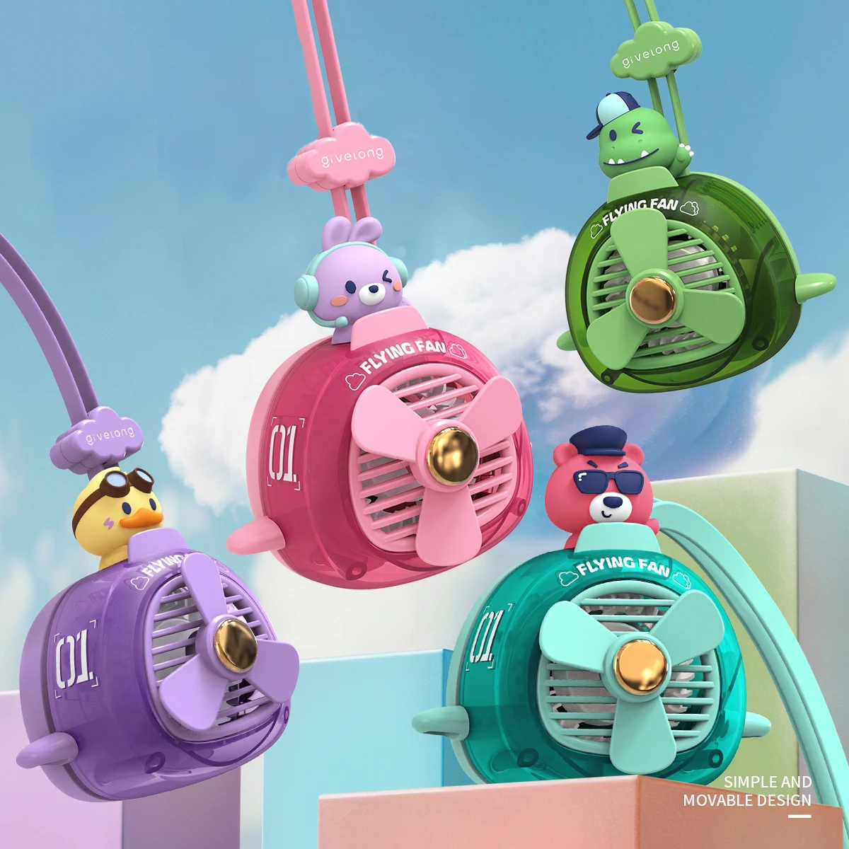 Mini Portable Summer Hanging Neck Fan Cartoon Bladeless USB Rechargeable Adjustable Lanyard Small Fans for Outdoor Children Gift
Mini Portable Summer Hanging Neck Fan Cartoon Bladeless USB Rechargeable Adjustable Lanyard Small Fans for Outdoor Children Gift
