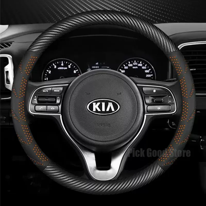 Leather Car Steering Wheel Cover For Kia Stinger Rio Picanto Sorento Morning K2 K3 K5 Cerato Soul Anti Slip Car Accessories
Leather Car Steering Wheel Cover For Kia Stinger Rio Picanto Sorento Morning K2 K3 K5 Cerato Soul Anti Slip Car Accessories