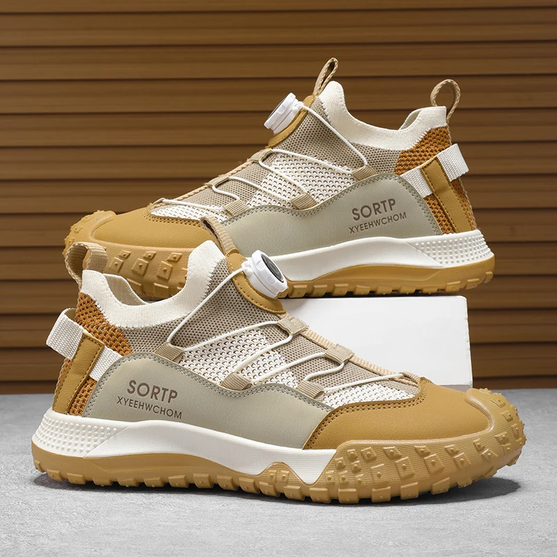 Летняя мужская разноцветная дышащая тканая обувь с вращающейся пряжкой и плоской подошвой средней высоты, износостойкая и противоскользящая повседневная спортивная обувь
Летняя мужская разноцветная дышащая тканая обувь с вращающейся пряжкой и плоской подошвой средней высоты, износостойкая и противоскользящая повседневная спортивная обувь