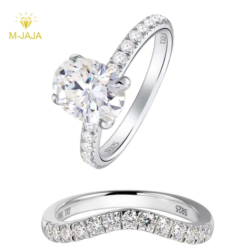 M-JAJA Eternity Moissanite Diamond Ring Curved Wedding Band 925 Sterling Silver Bridal Jewelry Sets Stackable Engagement Rings
M-JAJA Eternity Moissanite Diamond Ring Curved Wedding Band 925 Sterling Silver Bridal Jewelry Sets Stackable Engagement Rings
