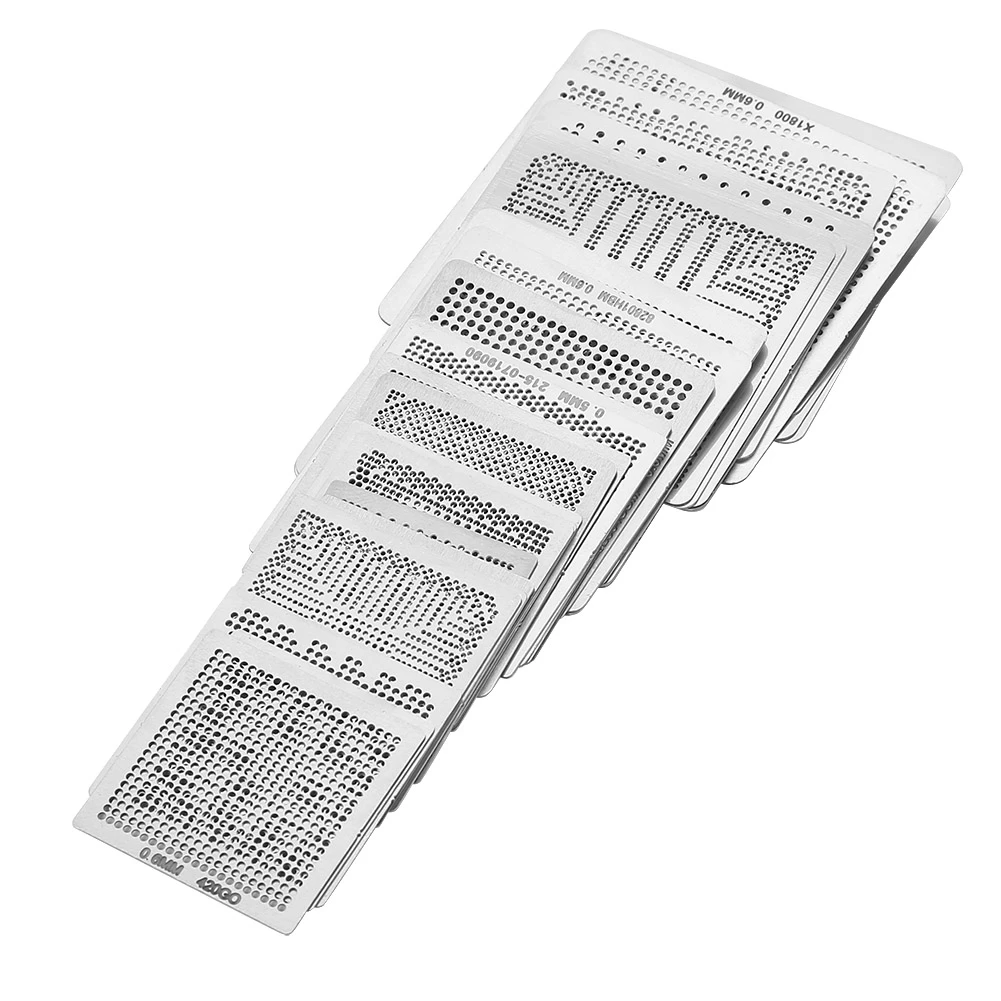 33pcs BGA Universal Reballing Rework Net Stencils Steel Template Mesh Directly Heat Set Kit
33pcs BGA Universal Reballing Rework Net Stencils Steel Template Mesh Directly Heat Set Kit