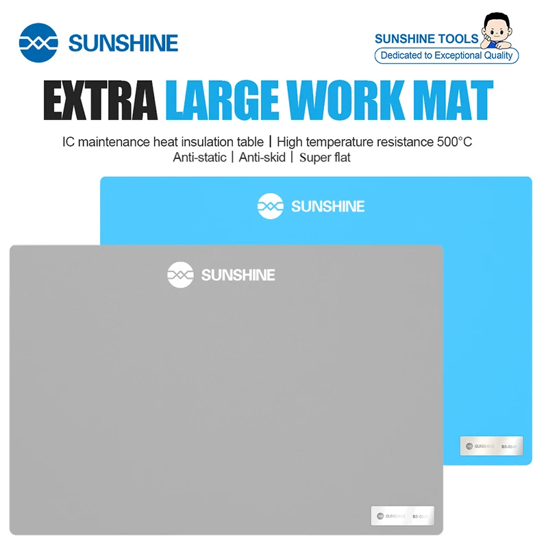 SUNSHINE SS-004F Large Size Heat-Resistant Soldering Silicone Pad Working Platform Mat BGA PCB Welding Repair Tools
SUNSHINE SS-004F Large Size Heat-Resistant Soldering Silicone Pad Working Platform Mat BGA PCB Welding Repair Tools