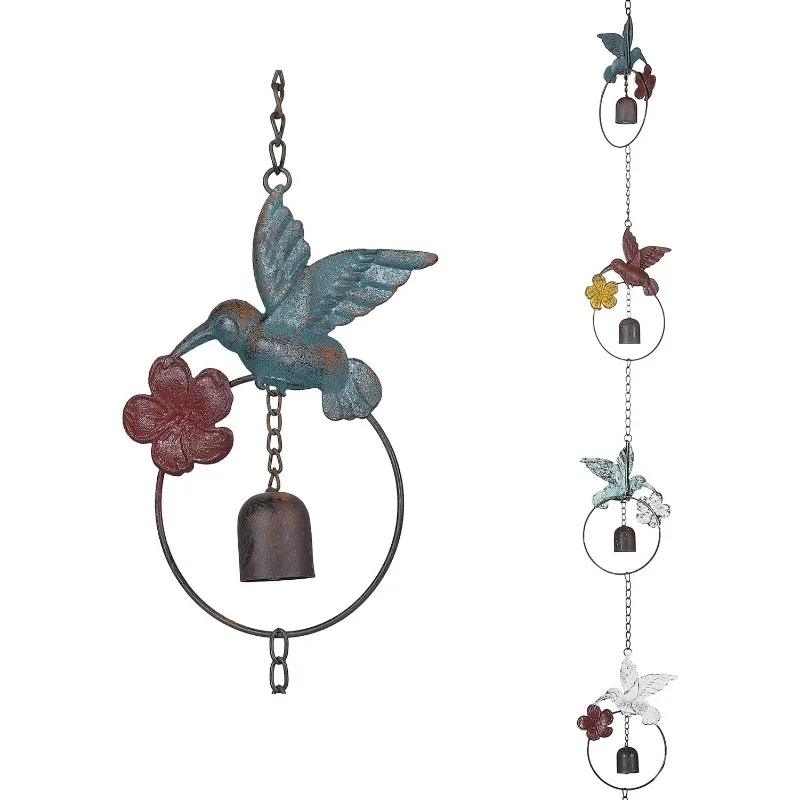 8.5' Length Flamed Hummingbird and Bell Rain Chain, Hanging Outdoor Garden Ornament, Colorful……
8.5' Length Flamed Hummingbird and Bell Rain Chain, Hanging Outdoor Garden Ornament, Colorful……