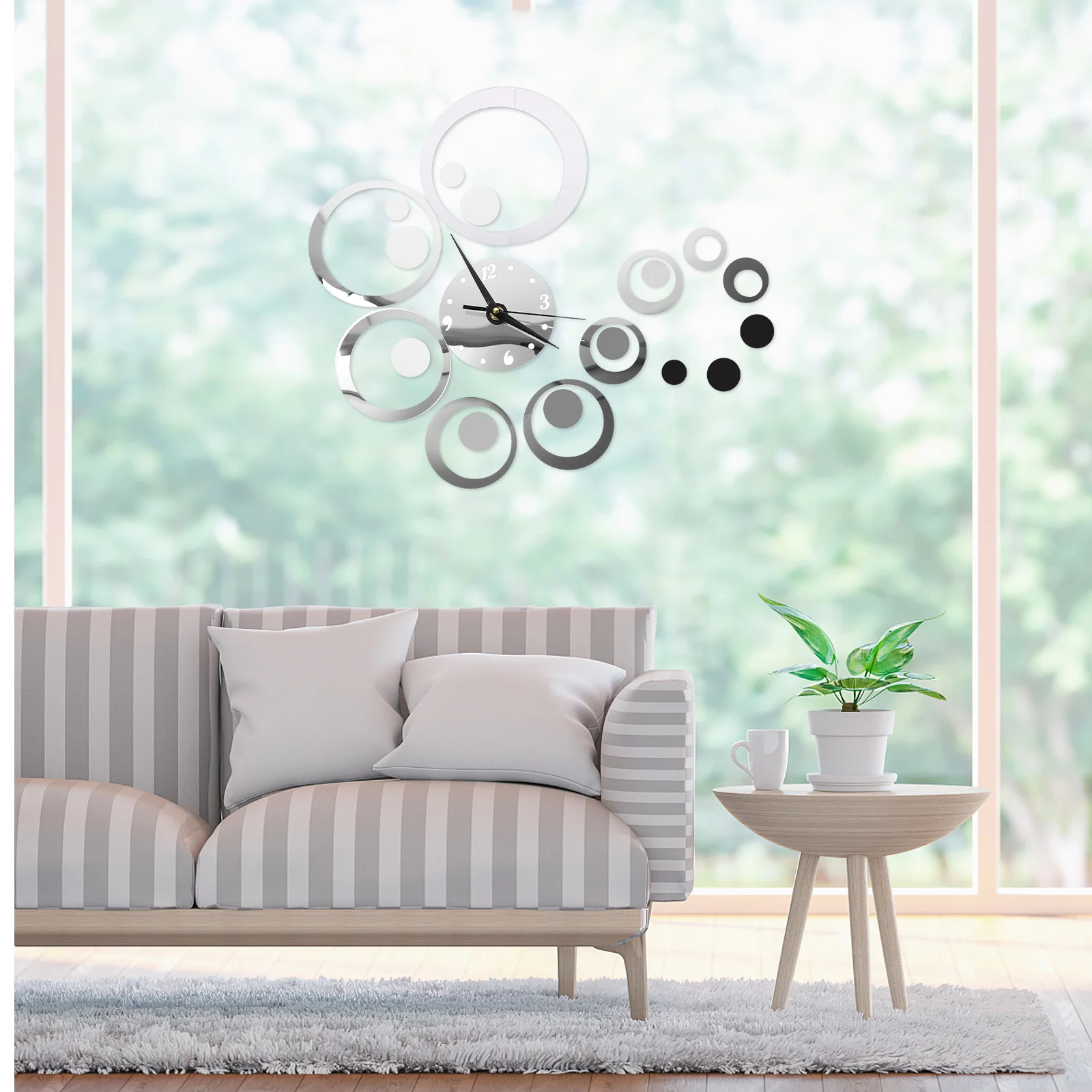 DIY Silver 3D Mirror Wall Clock Acrylic Decal Sticker for Living Room Bedroom Kitchen Office Home Decoration Wall Clock
DIY Silver 3D Mirror Wall Clock Acrylic Decal Sticker for Living Room Bedroom Kitchen Office Home Decoration Wall Clock