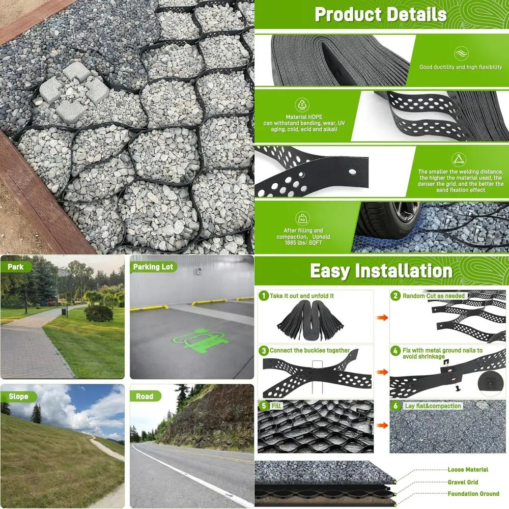 Гео-сетка из полиэтилена глубиной 4x50 футов с U-образными птицами и разъемами для подъездных дорог, патио, сараев, парковки, стабилизации травы
Гео-сетка из полиэтилена глубиной 4x50 футов с U-образными птицами и разъемами для подъездных дорог, патио, сараев, парковки, стабилизации травы