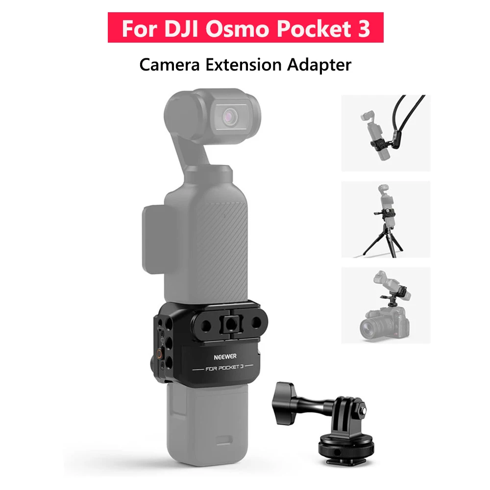 NEEWER Aluminum Camera Mount Cage for Pocket 3 Video Recording Rig with 1/4" Cold Shoe For DJI Osmo Pocket 3 Gimbal Camera
NEEWER Aluminum Camera Mount Cage for Pocket 3 Video Recording Rig with 1/4" Cold Shoe For DJI Osmo Pocket 3 Gimbal Camera