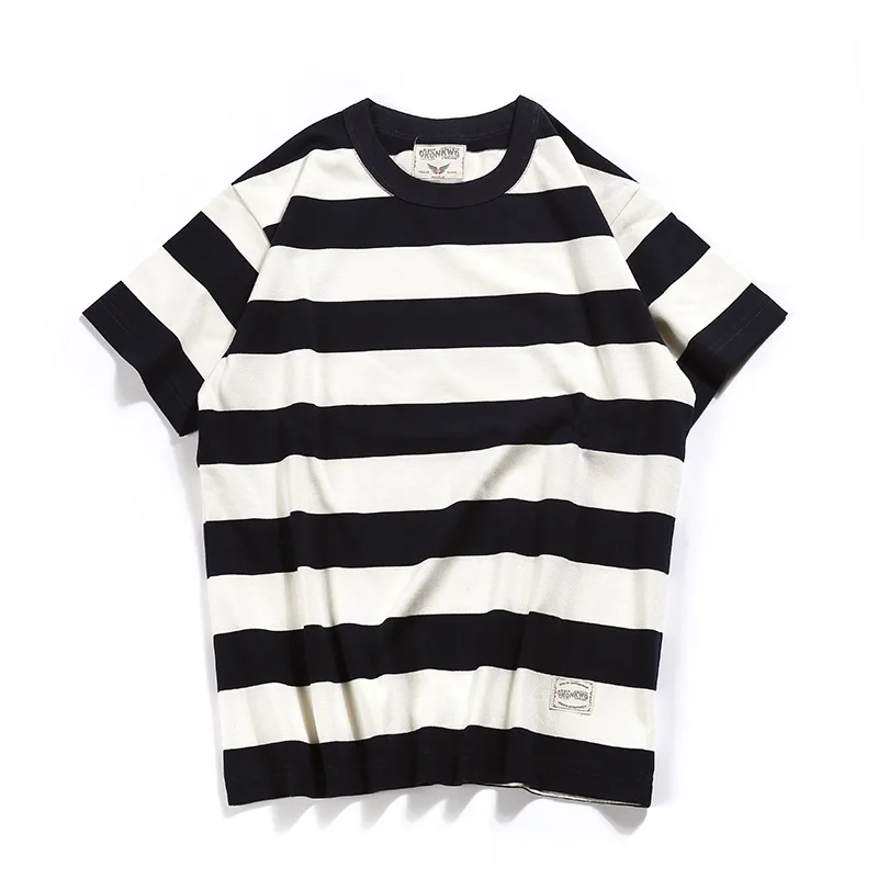 New OKONKWO Vintage American Style Prisoner Motorcycle Men's Thick Striped Short Sleeve T-Shirt
New OKONKWO Vintage American Style Prisoner Motorcycle Men's Thick Striped Short Sleeve T-Shirt