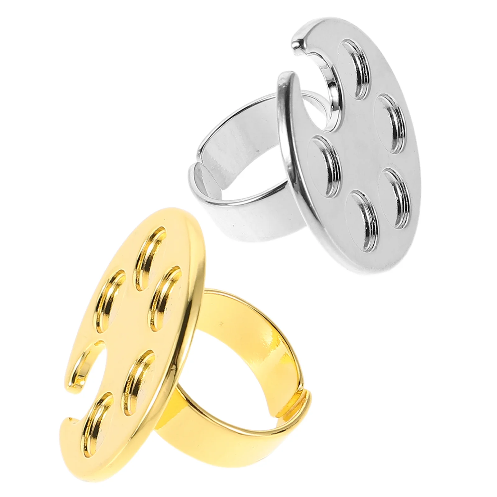 2Pcs Nail Art Palette Ring Metal Mini Portable Mixing Tray Manicure Tool for Nail Artists Gel Pigment Color Blending Palette
2Pcs Nail Art Palette Ring Metal Mini Portable Mixing Tray Manicure Tool for Nail Artists Gel Pigment Color Blending Palette