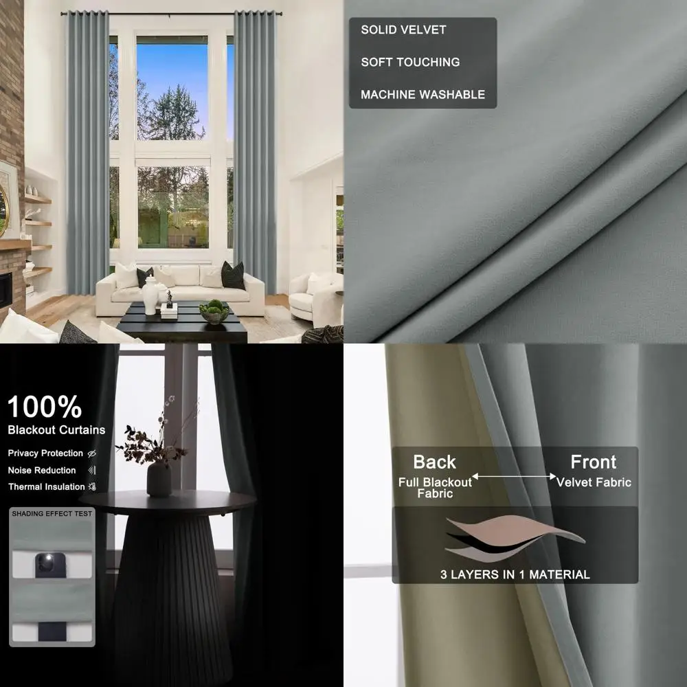 Плотные бархатные шторы с втулкой, 100% изолированное шумоподавление, очень длинные и широкие, идеально подходят для мест в стиле лофт.
Плотные бархатные шторы с втулкой, 100% изолированное шумоподавление, очень длинные и широкие, идеально подходят для мест в стиле лофт.
