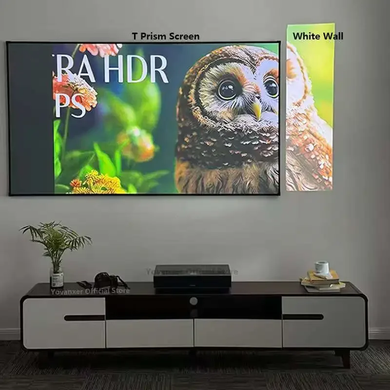 【T Prism】100 Inch ALR Ambient Light Rejecting UST Frame Projection Screen For Ultra Short Throw Laser TV Projection Curtain 4K
【T Prism】100 Inch ALR Ambient Light Rejecting UST Frame Projection Screen For Ultra Short Throw Laser TV Projection Curtain 4K