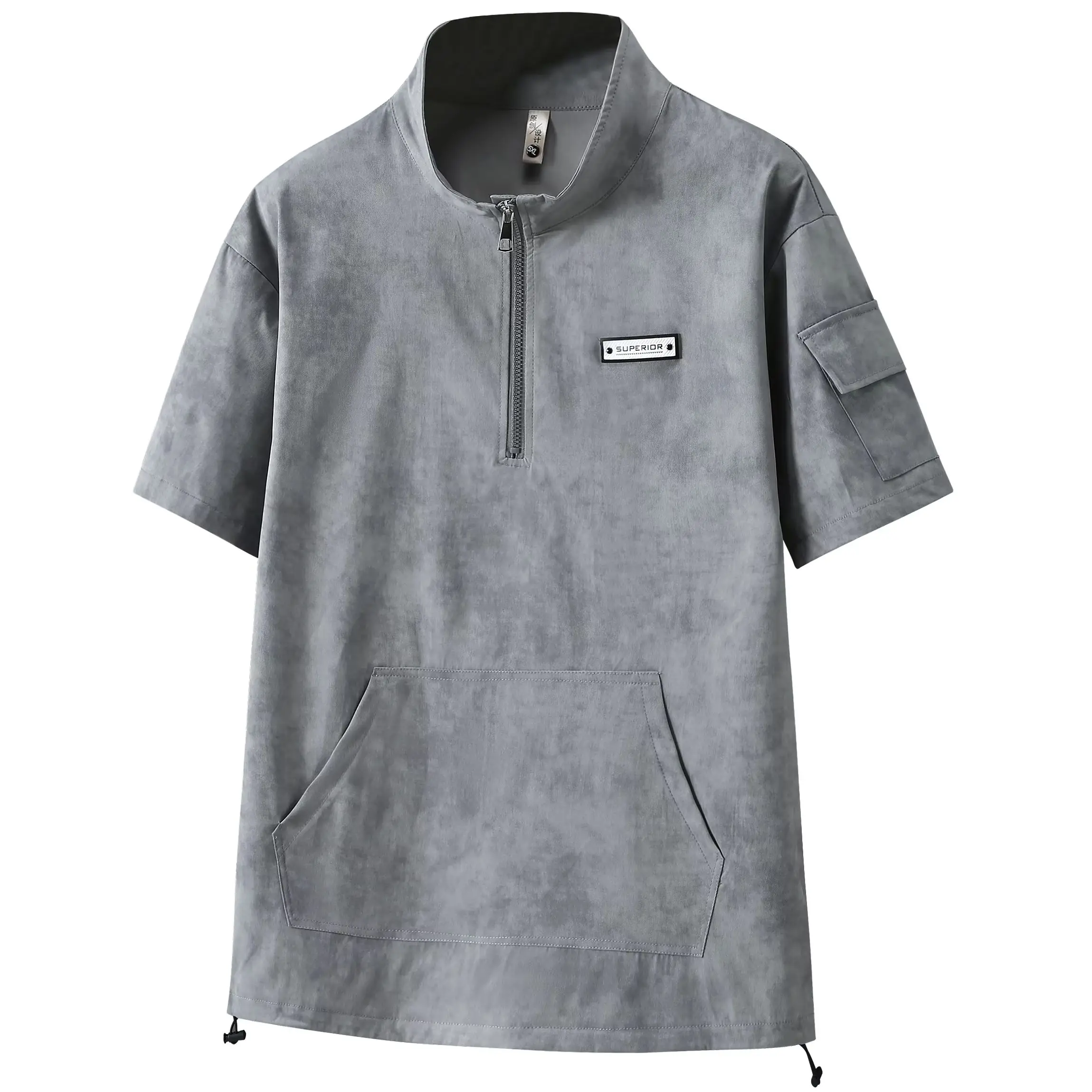 Men's Casual Half Zip Stand Collar T-Shirt Short Sleeve Cargo Pocket Tee Summer Streetwear Loose Fit Techwear Top
Men's Casual Half Zip Stand Collar T-Shirt Short Sleeve Cargo Pocket Tee Summer Streetwear Loose Fit Techwear Top
