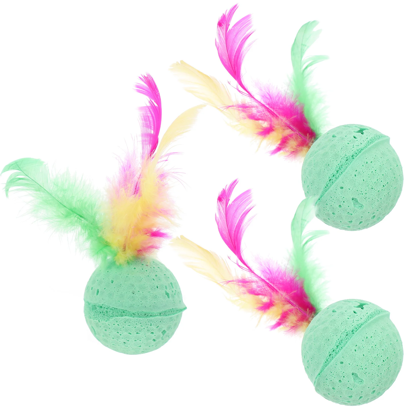 3Pcs Latex Foam Balls Cats Colorful Feathered Tails Bouncing Sponge Ball Stimulation Hunting Instinct Scratching Prevention Play
3Pcs Latex Foam Balls Cats Colorful Feathered Tails Bouncing Sponge Ball Stimulation Hunting Instinct Scratching Prevention Play