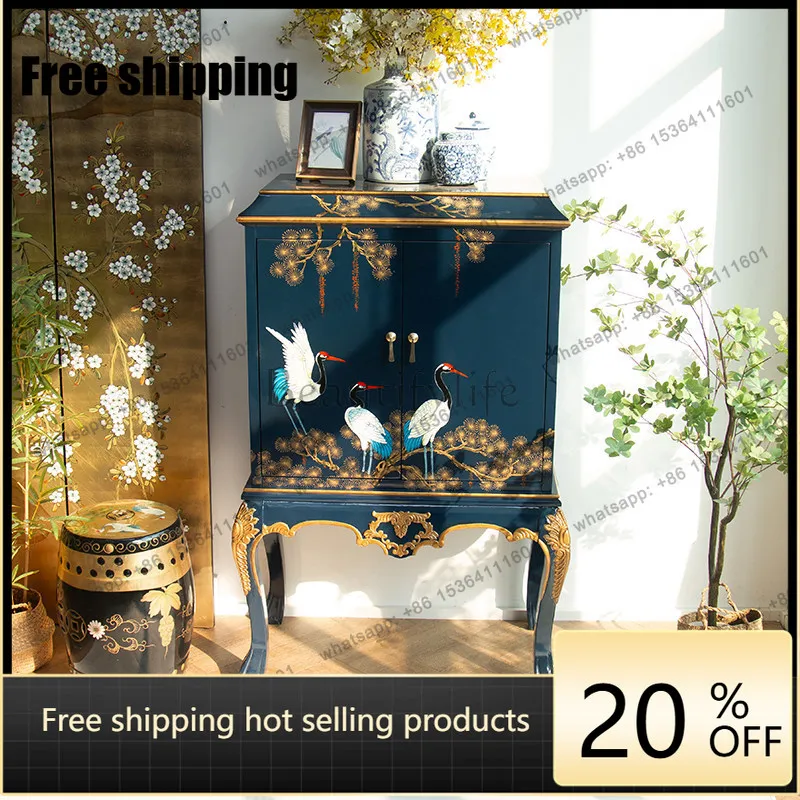 LD25 new Chinese entrance decoration double door wine cabinet solid wood carving flower locker
LD25 new Chinese entrance decoration double door wine cabinet solid wood carving flower locker