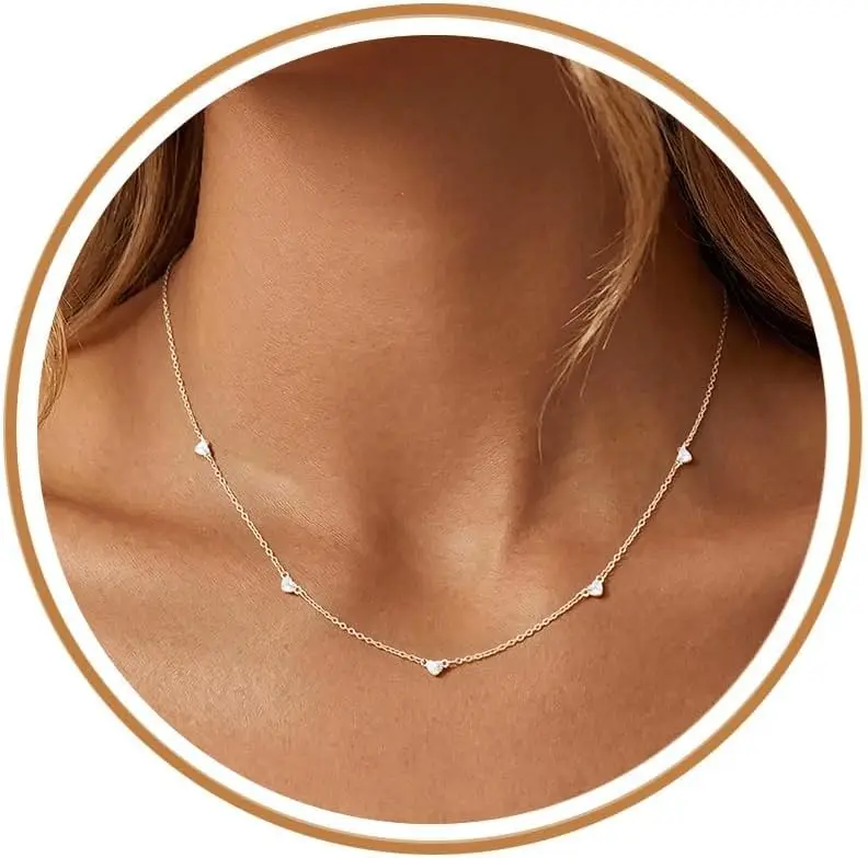 Silver 925 Necklace with Heart Pendant Cubic Zirconia Choker Gold Color Statement Jewelry for Women Gift
Silver 925 Necklace with Heart Pendant Cubic Zirconia Choker Gold Color Statement Jewelry for Women Gift