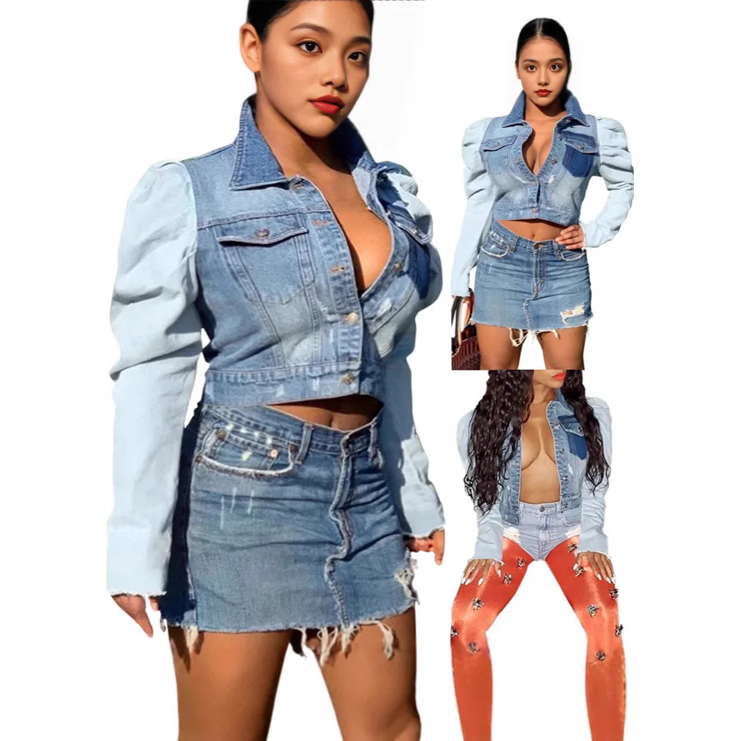Denim Jackets for Women Distressed Hole Coat Patchwork Washed Pockets Lapel Single Breasted Female 2025 Streetwear Outerwear
Denim Jackets for Women Distressed Hole Coat Patchwork Washed Pockets Lapel Single Breasted Female 2025 Streetwear Outerwear