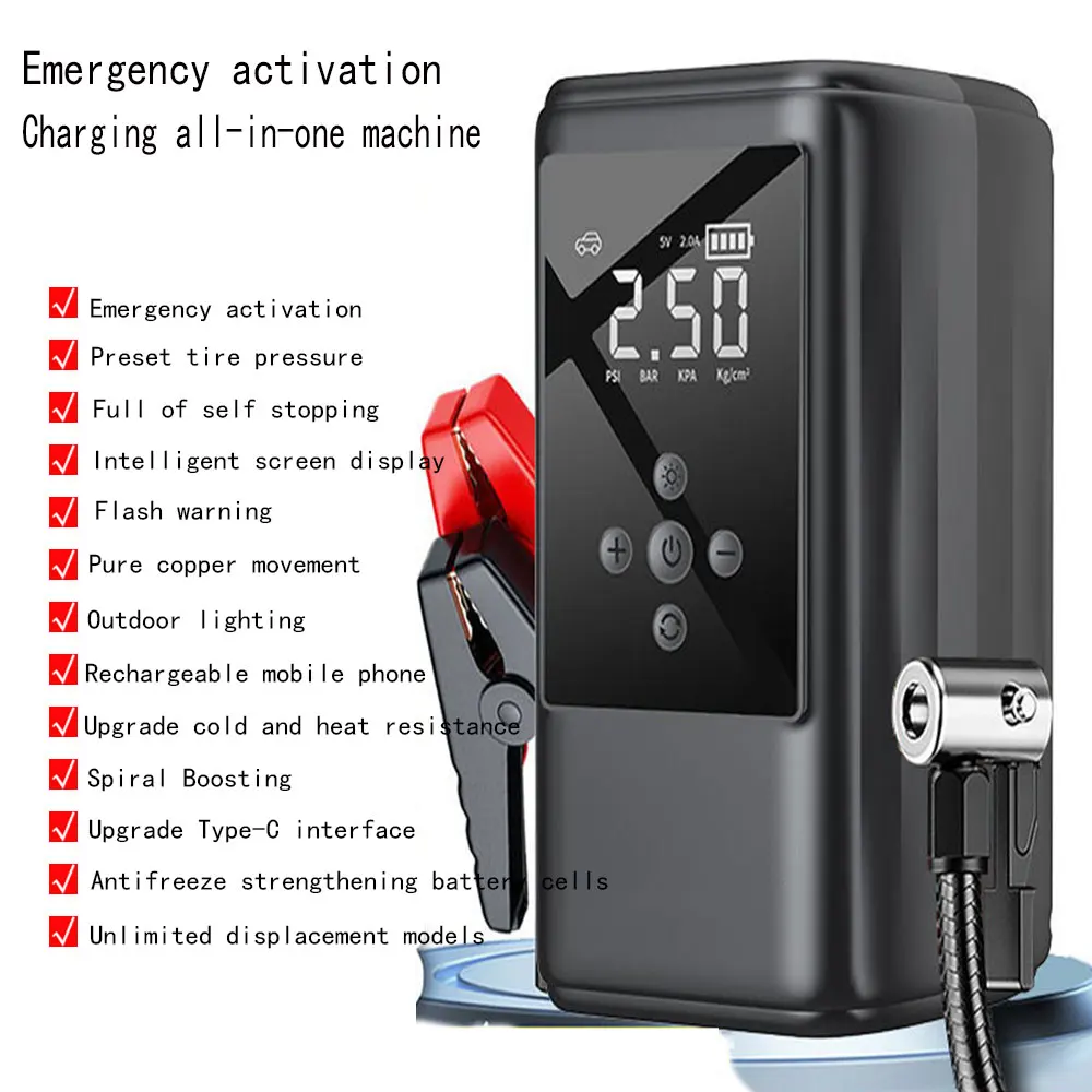 12 В автомобильный стартер Power Bank портативный воздушный насос автомобильный аккумулятор аварийные усилители пусковое устройство автомобильный стартер 2024
12 В автомобильный стартер Power Bank портативный воздушный насос автомобильный аккумулятор аварийные усилители пусковое устройство автомобильный стартер 2024
