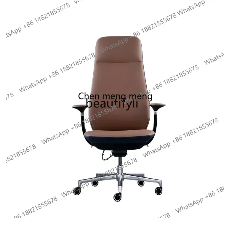 182AItalian light luxury leather boss office comfortable computer chair high-end president swivel chair reclining study chair
182AItalian light luxury leather boss office comfortable computer chair high-end president swivel chair reclining study chair