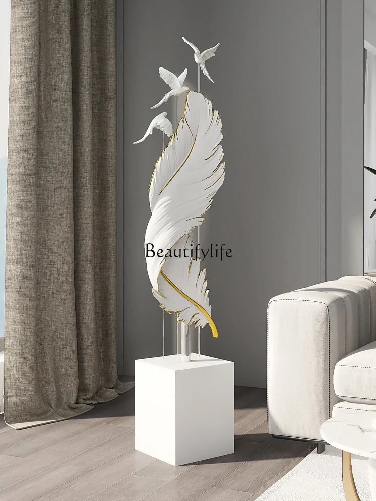 Light Luxury Feather Large Floor Ornament Nordic Home Living Room TV Cabinet Side Decoration
Light Luxury Feather Large Floor Ornament Nordic Home Living Room TV Cabinet Side Decoration