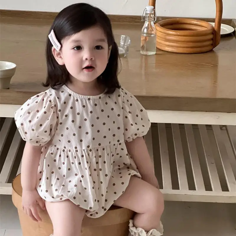 2025 Summer New Baby Girl Thin Puff Sleeve Bodysuit Thin Cotton Infant Toddler Polka Dot Princess Jumpsuit Newborn Clothes 0-24M
2025 Summer New Baby Girl Thin Puff Sleeve Bodysuit Thin Cotton Infant Toddler Polka Dot Princess Jumpsuit Newborn Clothes 0-24M