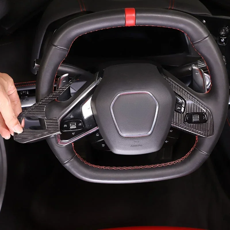 For Chevrolet Corvette C8 Stingray Coupe Z06 2020-2024 Real Carbon Fiber Car Steering Wheel Button Cover Trim Car Accessories
For Chevrolet Corvette C8 Stingray Coupe Z06 2020-2024 Real Carbon Fiber Car Steering Wheel Button Cover Trim Car Accessories