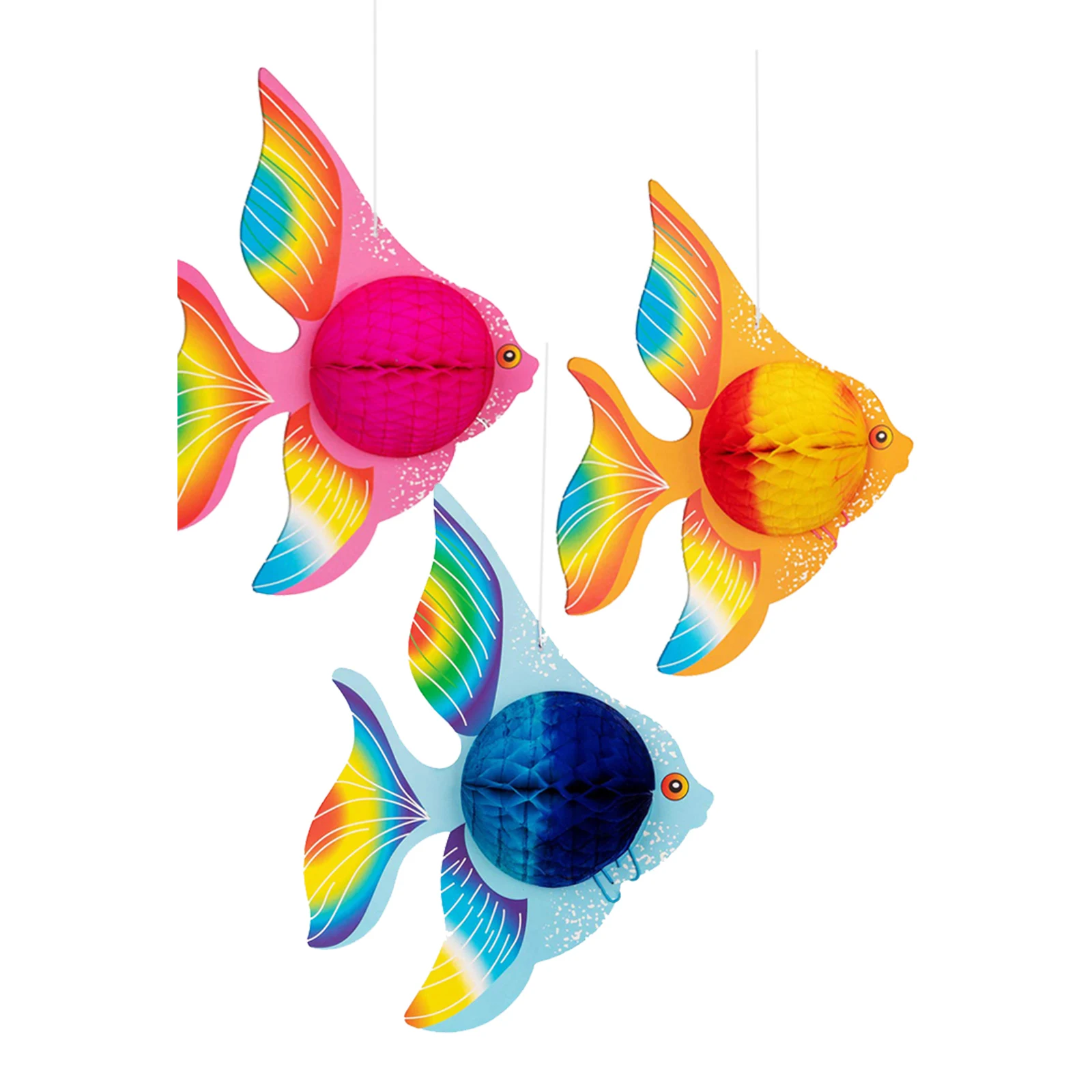 3Pcs Fish Honeycomb Paper Decoration Colorful Creative Hanging Party Ornament Tropical Paper Honeycomb Hanging Decor
3Pcs Fish Honeycomb Paper Decoration Colorful Creative Hanging Party Ornament Tropical Paper Honeycomb Hanging Decor