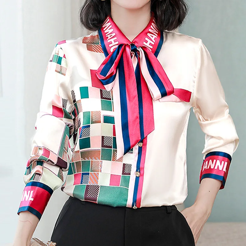 FANIECES ropa de lujo mujer High Quality Women Clothing Luxury Satin Shirt Spring Long Sleeve Elegant Bow Tie Collar Blouses
FANIECES ropa de lujo mujer High Quality Women Clothing Luxury Satin Shirt Spring Long Sleeve Elegant Bow Tie Collar Blouses