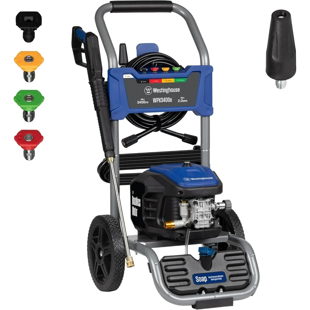 Мойка моечная WPX3400e электрическая, 3400 Max PSI и 2,0 Max GPM, бесщеточный двигатель, встроенный резервуар для мыла, пистолет-распылитель и палочка
Мойка моечная WPX3400e электрическая, 3400 Max PSI и 2,0 Max GPM, бесщеточный двигатель, встроенный резервуар для мыла, пистолет-распылитель и палочка