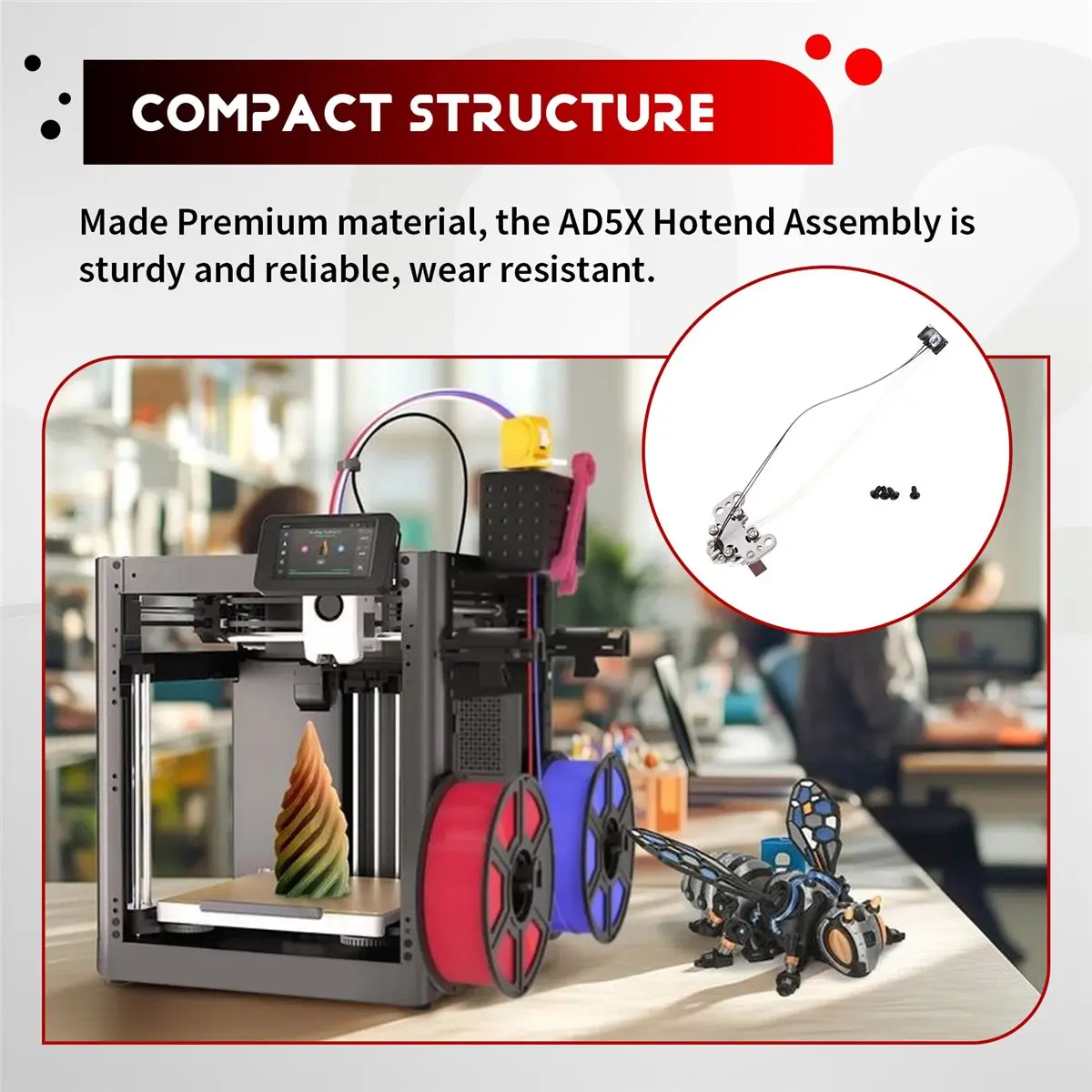 A56K For AD5X Hotend 3D Printer Parts -for Enhanced Printing Performance
A56K For AD5X Hotend 3D Printer Parts -for Enhanced Printing Performance