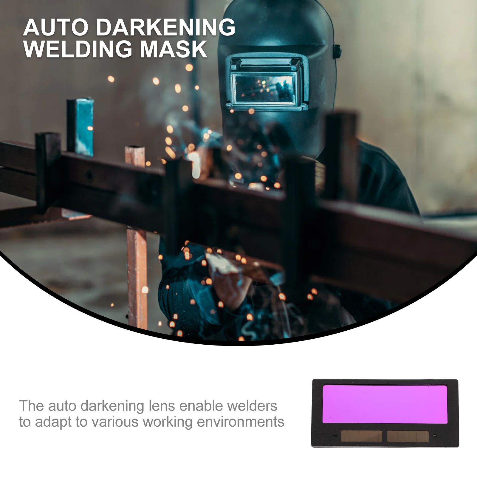 1Pcs Solar Welding Mask Automatic Dimming Lens Protective Cover Large Viewing Area for Welding Cutting Grinding
1Pcs Solar Welding Mask Automatic Dimming Lens Protective Cover Large Viewing Area for Welding Cutting Grinding
