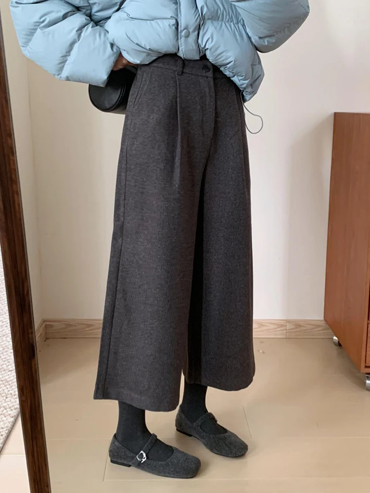 Утягивающие модные шерстяные широкие брюки с высокой талией, прямое зимнее поступление, корейские повседневные брюки
Утягивающие модные шерстяные широкие брюки с высокой талией, прямое зимнее поступление, корейские повседневные брюки