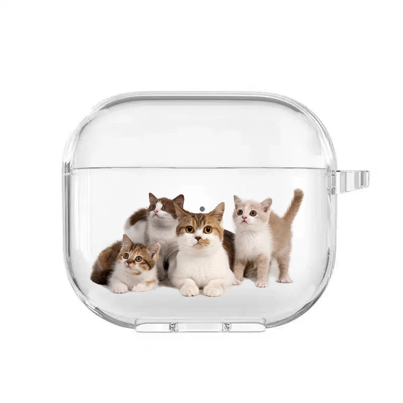 TPU Soft Clear Earphone Case For AirPods 4/3 Cartoon Cute Kitten Cat Case For AirPods Pro/Pro2 Earphone Protective Cover
TPU Soft Clear Earphone Case For AirPods 4/3 Cartoon Cute Kitten Cat Case For AirPods Pro/Pro2 Earphone Protective Cover