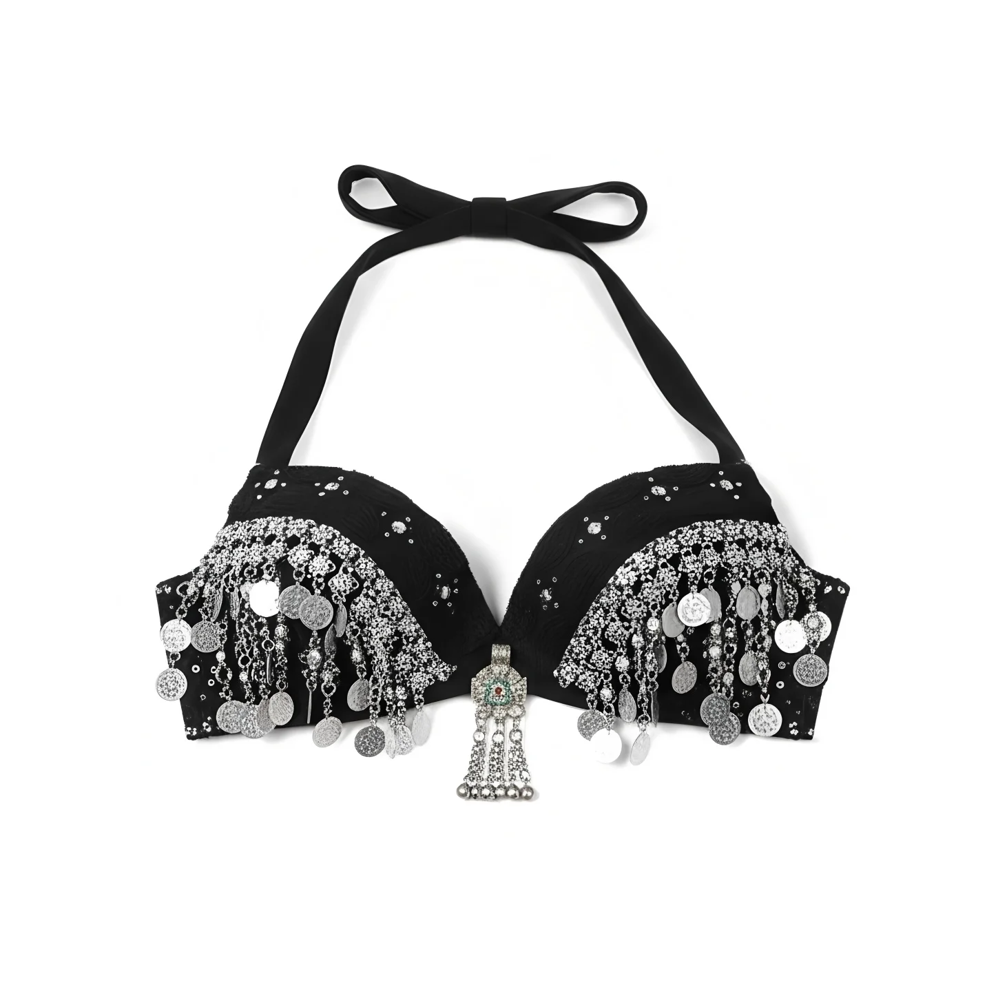Vintage Tribal Belly Dance Coins Bra Hard Cup Gypsy Top Silver Chain Metallic Studs Swags ATS Tops Egyptian Bellydance Bras
Vintage Tribal Belly Dance Coins Bra Hard Cup Gypsy Top Silver Chain Metallic Studs Swags ATS Tops Egyptian Bellydance Bras