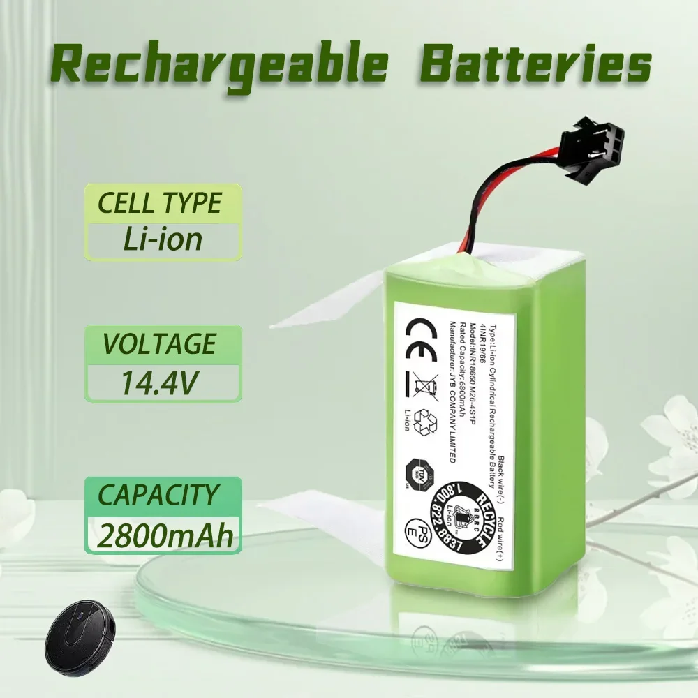 14.4V 2800mAh Replacement Battery for Conga Excellent 990 1090 1790 Deebot N79S N79 DN622 Robovac 11 11S 11S Max, 30, 30C, G30
14.4V 2800mAh Replacement Battery for Conga Excellent 990 1090 1790 Deebot N79S N79 DN622 Robovac 11 11S 11S Max, 30, 30C, G30