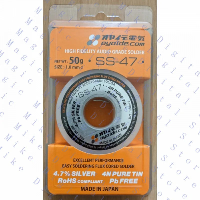 UU OFFICIAL for OYAIDE Audio Grade Solder SS-47 / 1.0mm (50g) / AIRMAIL with Tracking
UU OFFICIAL for OYAIDE Audio Grade Solder SS-47 / 1.0mm (50g) / AIRMAIL with Tracking