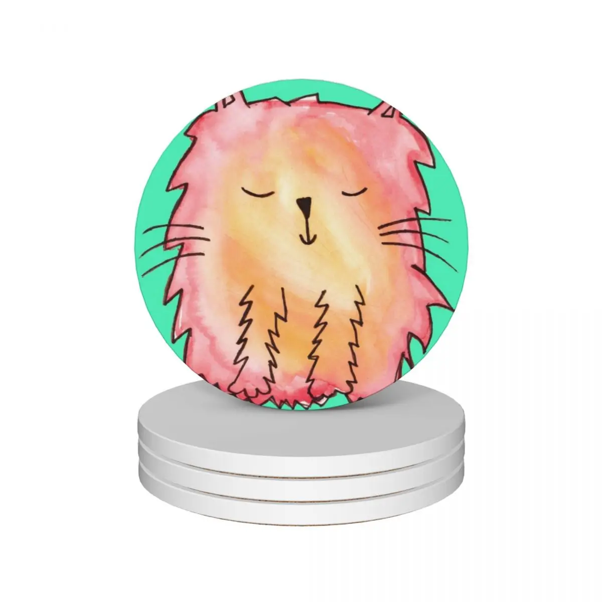 Peachy Cat Ceramic Coasters (Set of 4) for the kitchen accessories cup pads Coasters
Peachy Cat Ceramic Coasters (Set of 4) for the kitchen accessories cup pads Coasters