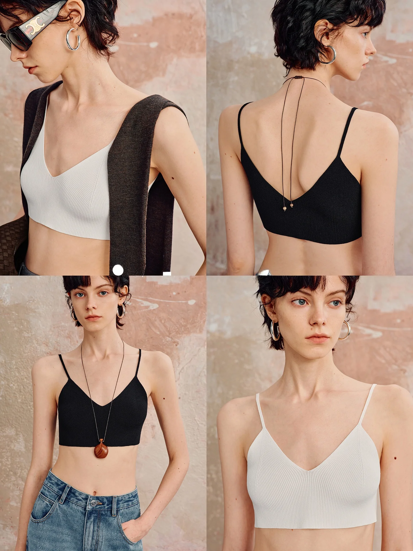 Elite Sl V-Ne Knitted Cool Feeling Vest with Thin Straps Women's Summer Faion Outerwear ort Length Color
Elite Sl V-Ne Knitted Cool Feeling Vest with Thin Straps Women's Summer Faion Outerwear ort Length Color