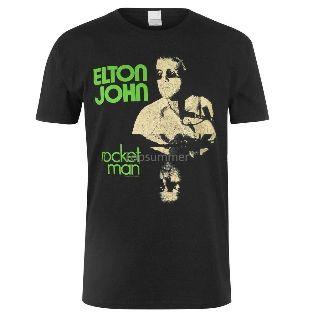 Повседневная модная мужская футболка Elton John Band, черный топ с коротким рукавом
Повседневная модная мужская футболка Elton John Band, черный топ с коротким рукавом