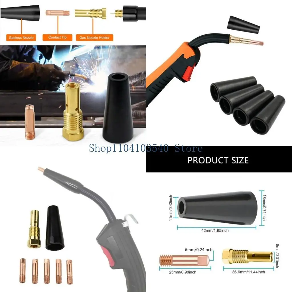 02DC 14Pcs Gasless Nozzle Tips Cores Nozzle Contact Tips Gas Diffusers Mig Easy Installation Welding Torches Protectors Welder
02DC 14Pcs Gasless Nozzle Tips Cores Nozzle Contact Tips Gas Diffusers Mig Easy Installation Welding Torches Protectors Welder