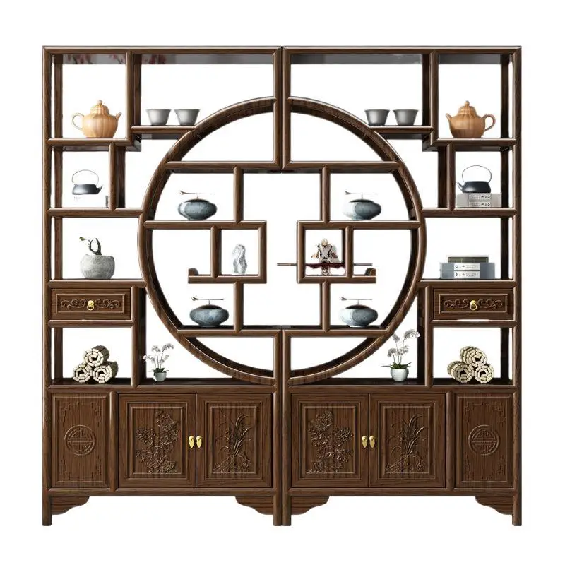 Entrance Display Cabinet Solid Wood Duobao Pavilion New Chinese Screen Partition Living Room Tea Room
Entrance Display Cabinet Solid Wood Duobao Pavilion New Chinese Screen Partition Living Room Tea Room