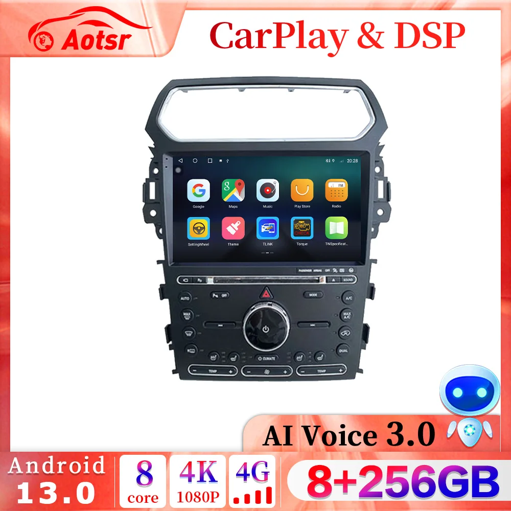 4G WIFI Android 13.0 8+256GB Car Radio Multimedia Video Auto DVD Player For Ford Explorer 2011-2019 Navigation GPS Head Unit
4G WIFI Android 13.0 8+256GB Car Radio Multimedia Video Auto DVD Player For Ford Explorer 2011-2019 Navigation GPS Head Unit
