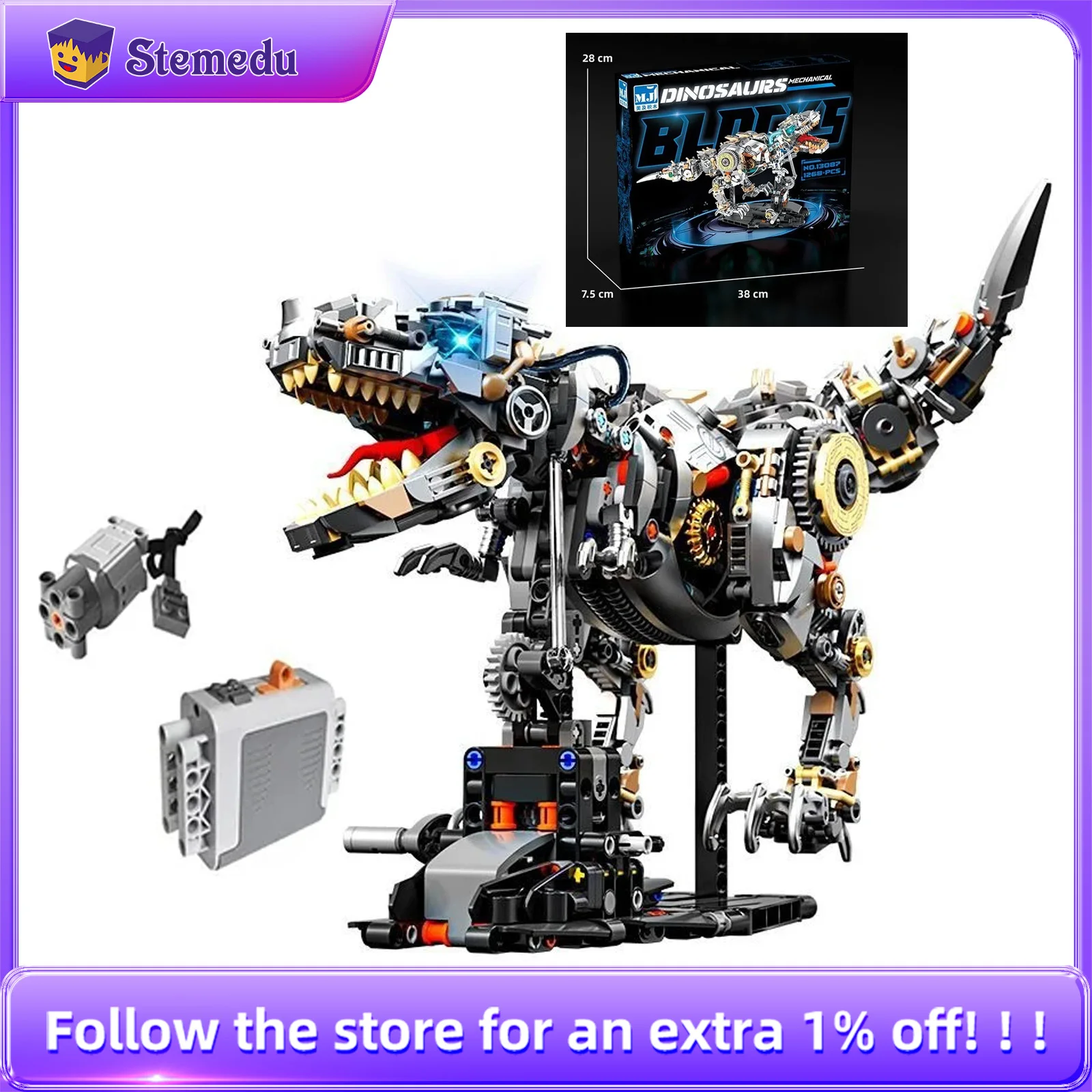 New Tyrannosaurus rex building block model, semi-mechanical dinosaur assembly children's building block toy, children's DIY gift
New Tyrannosaurus rex building block model, semi-mechanical dinosaur assembly children's building block toy, children's DIY gift