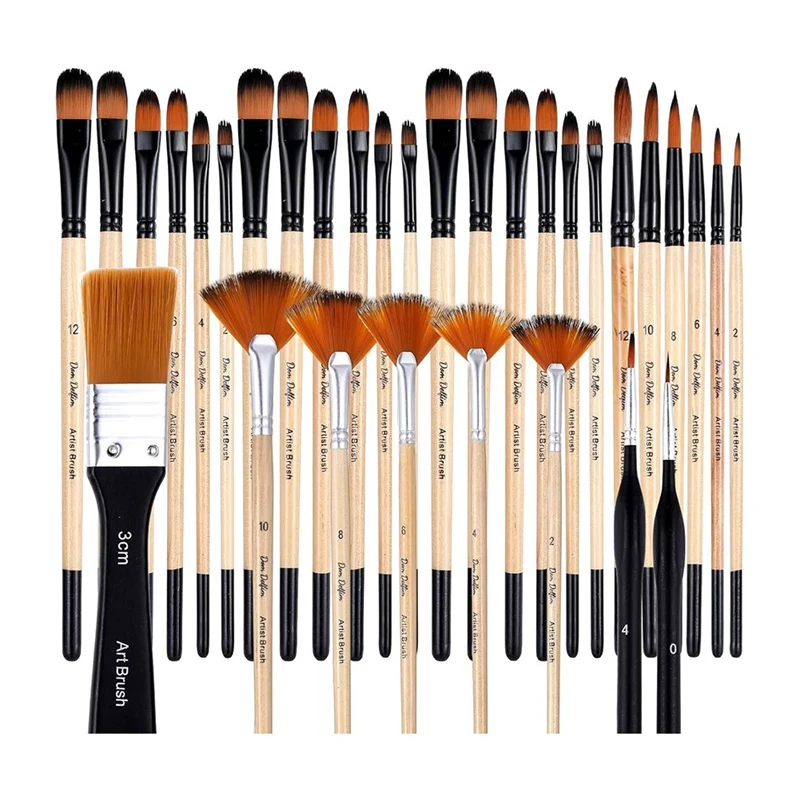 32 Pieces Paint Brush Set, Artist Series,For Artists And Beginners For Acrylic Painting, Oil, Watercolor, Gouache
32 Pieces Paint Brush Set, Artist Series,For Artists And Beginners For Acrylic Painting, Oil, Watercolor, Gouache