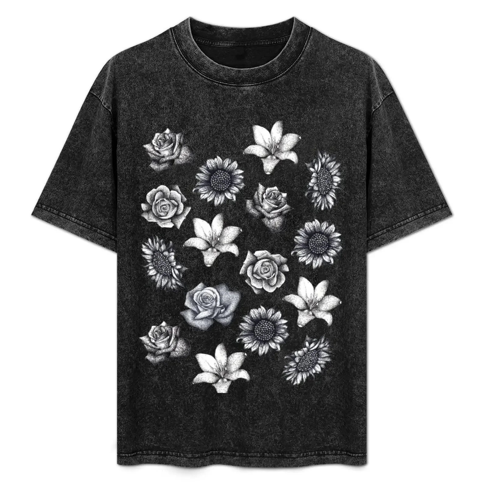 Black and White Floral Print T-Shirt Active Wear Sports T-Shirt for Men
Black and White Floral Print T-Shirt Active Wear Sports T-Shirt for Men