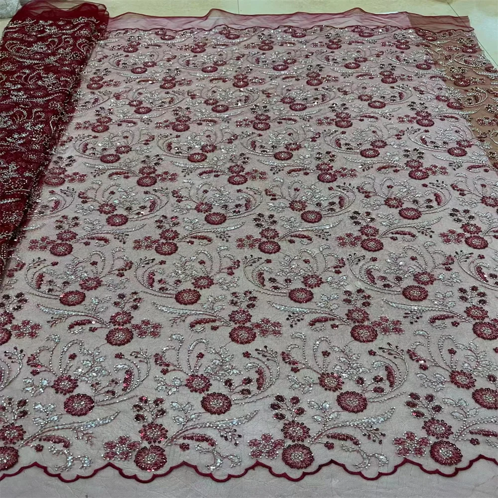 Nigerian Lace Fabric For Wedding Dresses 2024 Sequins Beaded Embroidered African Tulle Lace Fabric French Net Lace Fabric CD2150
Nigerian Lace Fabric For Wedding Dresses 2024 Sequins Beaded Embroidered African Tulle Lace Fabric French Net Lace Fabric CD2150