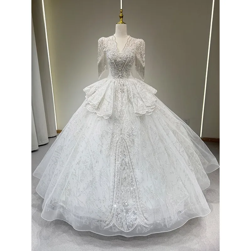 New main fabric collar half-sleeve style heavy industry welcome dress for going out
New main fabric collar half-sleeve style heavy industry welcome dress for going out