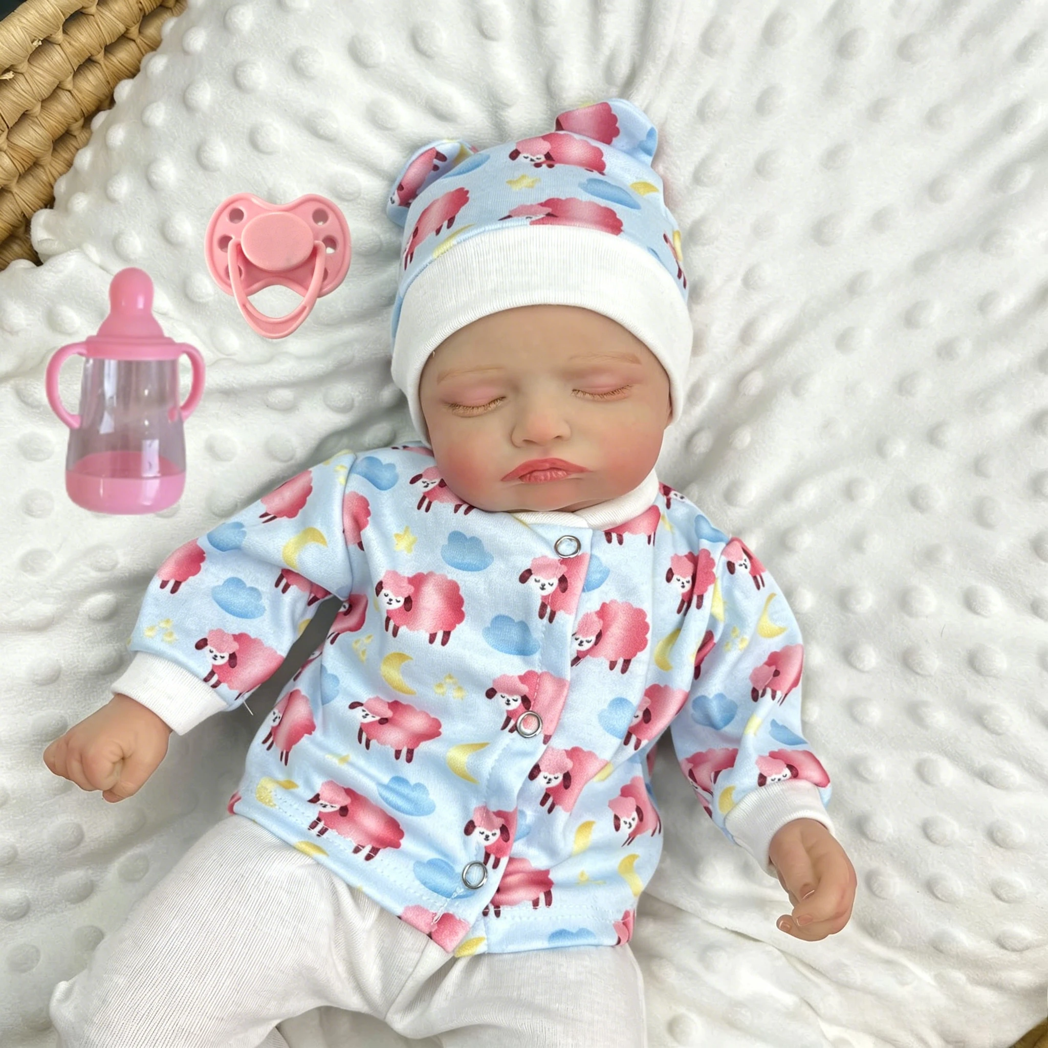 BZDOLL 48cm 19in Cute Sleeping Reborn Doll, 3D Veined Skin, Vinyl Limbs & Cloth Body, Princess Play Toy & Birthday Gift
BZDOLL 48cm 19in Cute Sleeping Reborn Doll, 3D Veined Skin, Vinyl Limbs & Cloth Body, Princess Play Toy & Birthday Gift