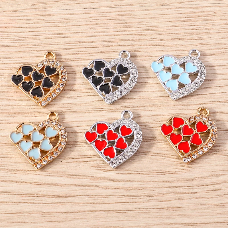 10pcs 18x20mm Cute Crystal Love Heart Charms Pendants for Making Drop Earrings Necklace Bracelets DIY Crafts Jewelry Accessories
10pcs 18x20mm Cute Crystal Love Heart Charms Pendants for Making Drop Earrings Necklace Bracelets DIY Crafts Jewelry Accessories