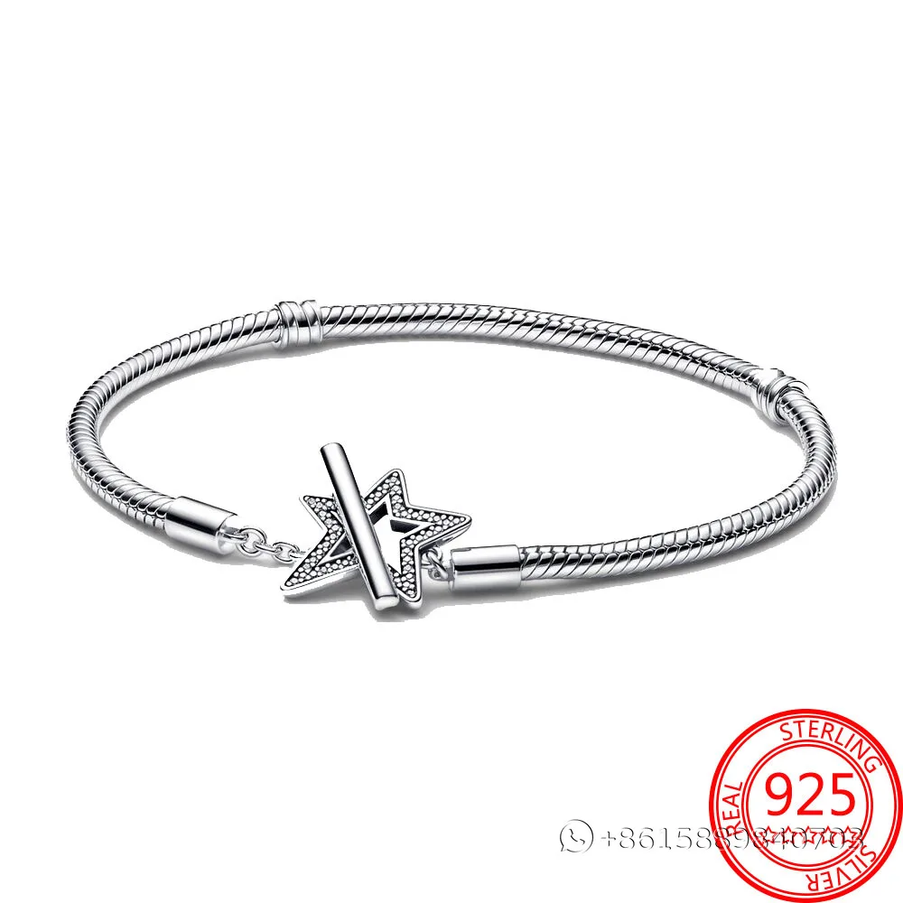 Classical 925 Sterling Silver Chain&Braided Rope Shell&Rose&Star Buckle Bracelet Ladies' Basic Jewelry
Classical 925 Sterling Silver Chain&Braided Rope Shell&Rose&Star Buckle Bracelet Ladies' Basic Jewelry