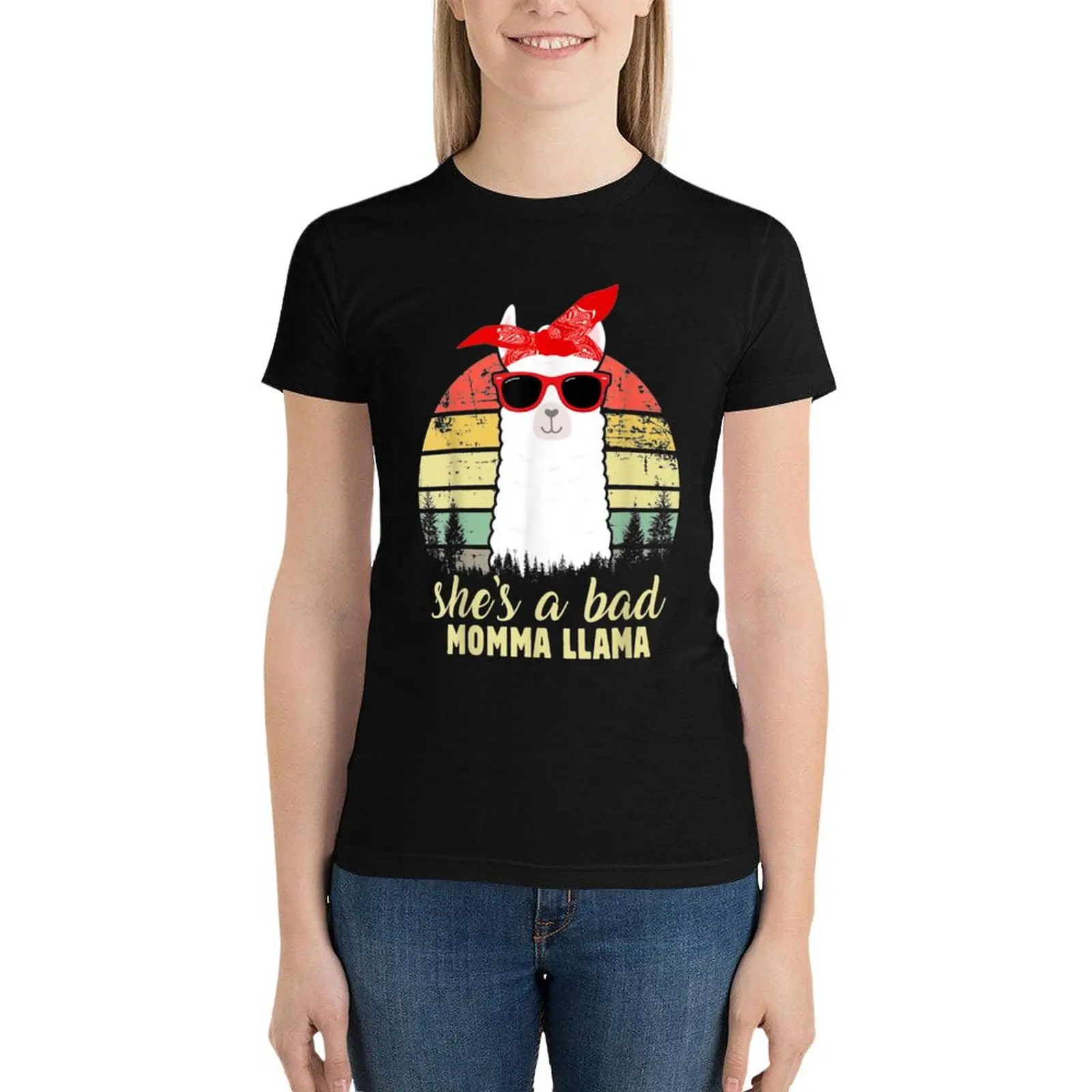 Funny She's a Bad Momma Llama Mama T-Shirt kawaii clothes lady clothes Female clothing graphics Women's cotton t-shirt
Funny She's a Bad Momma Llama Mama T-Shirt kawaii clothes lady clothes Female clothing graphics Women's cotton t-shirt
