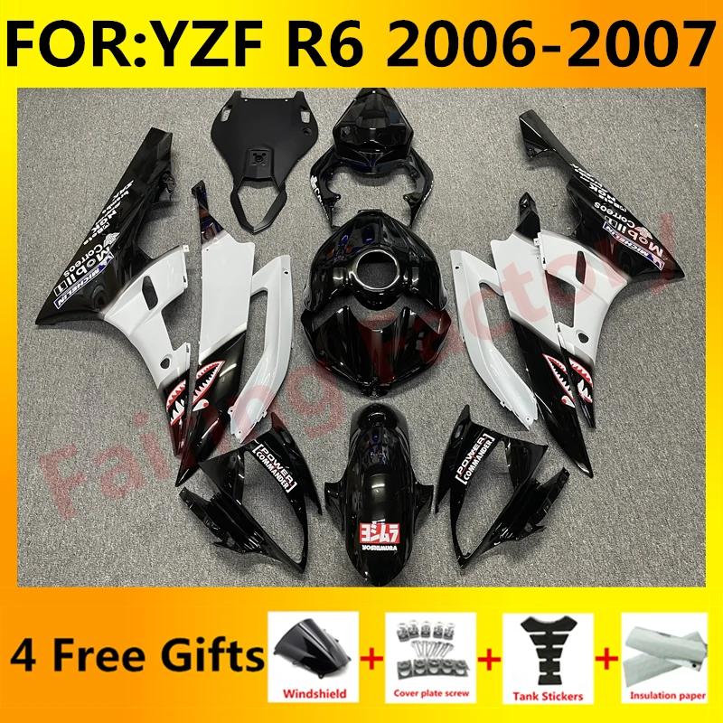 NEW ABS Motorcycle Injection mold full Fairing Kit fit For YZF R6 2006 2007 YFZ-R6 06 07 Bodywork Fairings kits set black white
NEW ABS Motorcycle Injection mold full Fairing Kit fit For YZF R6 2006 2007 YFZ-R6 06 07 Bodywork Fairings kits set black white